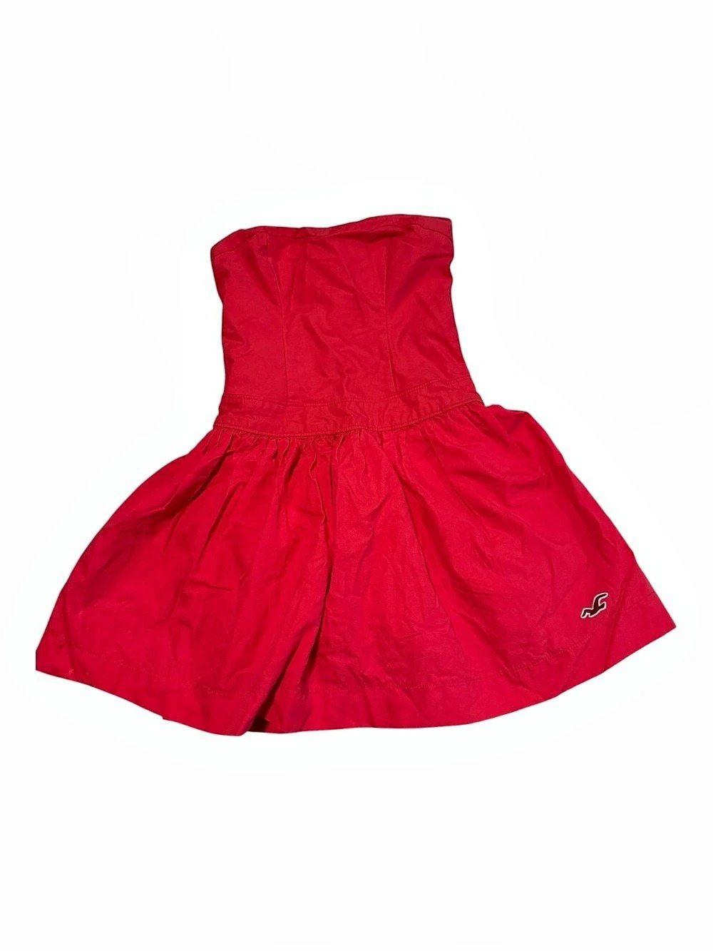Hollister Y2K Strapless Smocked Bodice Mini Dress Hot Pink  XS